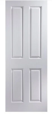 6 X Premdor 1981 x 838mm  White Solid Woodgrain Effect Internal Door 4Panel SnS - Image 1 of 4