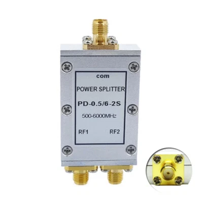 RF Coaxial Power Splitter Divider Combiner SMA Female 1:2 2-way 0.5G-6GHz 50 ohm - Image 1 of 4