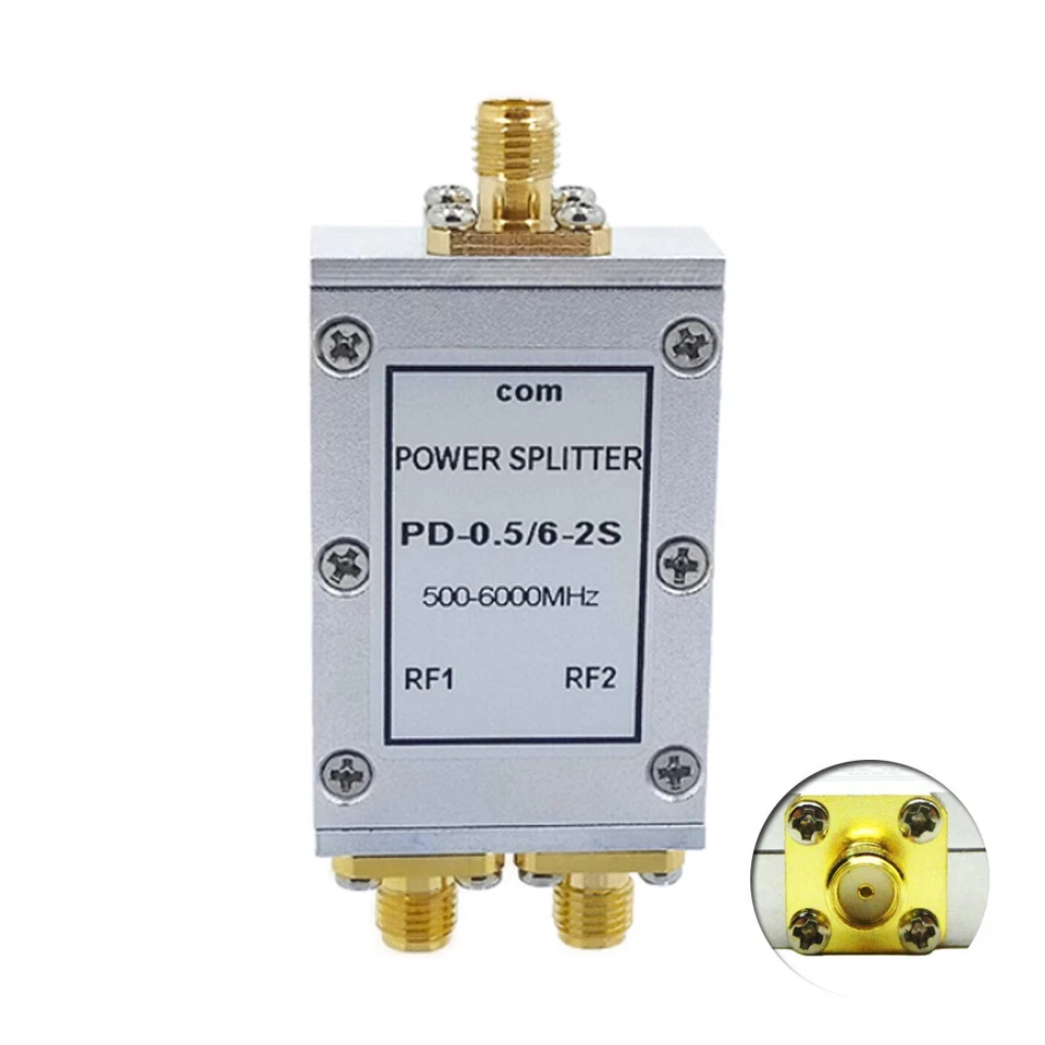 RF Coaxial Power Splitter Divider Combiner SMA Female 1:2 2-way 0.5G-6GHz 50 ohm - Image 1 of 4