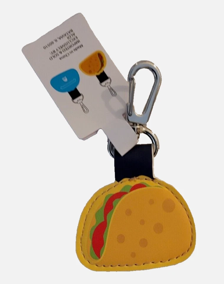 Aldi Quarter Keeper Keychain TACO Yellow Blue