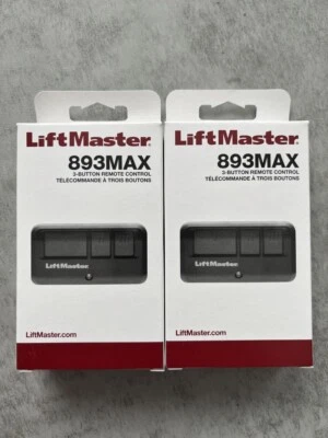 2 pack- Liftmaster 893MAX Universal 3 Button Remote Control Garage Door Opener - Image 1 of 2