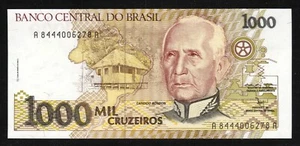 Billete Brasil 1000 Cruzeiros - 1991 - UNC - P-231c - Imagen 1 de 2
