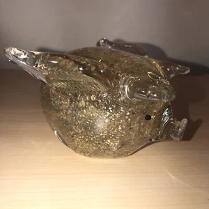 Vintage Vinci Italian Art Glass Flying Pig Paperweight Hand Fused Dynasty VGC - Picture 1 of 10