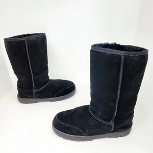 Brumby Damen-Winterstiefel schwarz Wildleder groß Lammfell gefüttert Größe 9 - Bild 1 von 10