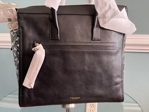 **Brand New** Coach Shoulder Bag Python Black, White & Gold Two Tone  - Picture 1 of 5