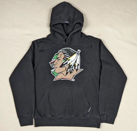 Vintage Rare CI Sport North Dakota Fighting Sioux Hoodie Black Men's Size Medium Cover