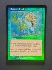 MTG Animate Land Nemesis Foil Uncommon Slight Curl English LP