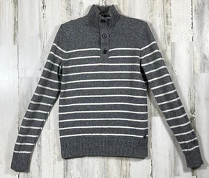 American Eagle Winter Ski Sweater Cotton Soft Warm Women Small Petite Zip/Button - Picture 1 of 18