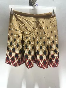 Falda corta para mujer Kasper roja marrón negra talla 2 pequeñas - Imagen 1 de 3