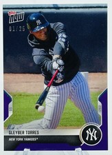 2021 Topps Now Road to Opening Day- Yankees Gleyber Torres-Purple Parallel #1/25