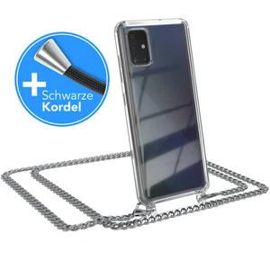 Do Samsung Galaxy A51 Etui na telefon do zawieszenia Sznurek Case Pokrowiec Łańcuszek Srebrne - Zdjęcie 1 z 7