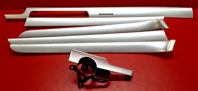 2005 2006 2007 2008 Audi A4 QUATTRO Interior Metallic Trim Strip Set TEXTURED - Image 1 of 4