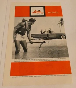 AVIS RENT-A-CAR / DELTA LINE VINTAGE WERBUNG - Bild 1 von 2