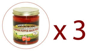 Super hot collection!!! 3 X 9oz jars of Moruga Scorpion - IT IS HOTTTTTT!!! - Picture 1 of 6