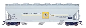 Intermountain 47090-05 HO Scale ACF 4650 3 Bay Hopper Lincoln Grain INC. #1080 - Picture 1 of 4