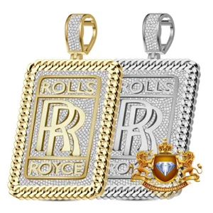 Real Genuine 2.00 Cwt. VVS/1 MOISSANITE Luxury Car Rolls Royce Charm Pendant - Picture 1 of 12