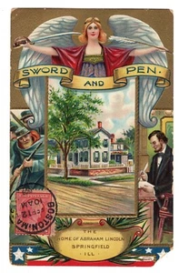 #367 Lincoln First Day Cover Boston MA on Postcard 1909  Planty #3 - Picture 1 of 2