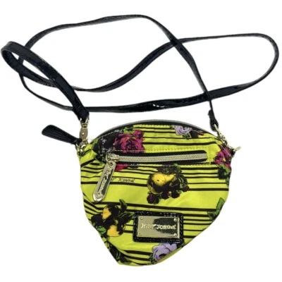 Mini Bolso Bandolera Pequeño Vintage Y2K Betsey Johnson Verde Lima Floral Foto 1 de 4