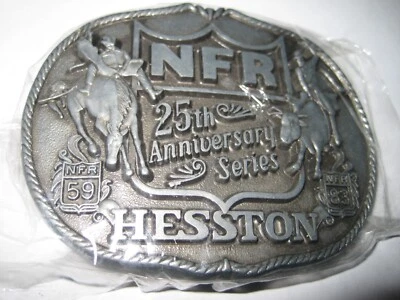 Пряжка ковбойская взрослая National Finals Rodeo Hesston 1983 NFR новая в пластике - Изображение 1 из 2