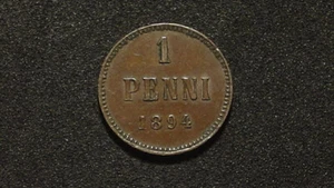 FINLAND  ALEXANDER III 1 PENNI 1894 (9336) - Picture 1 of 2