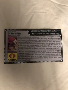 Vintage GI Joe ARAH 1988 Gyro Viper (Complete) + File Card Uncut LOOK! RARE! - Picture 1 of 3