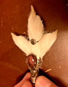 VERY RARE DOUBLE AMETHYST Ward Bros Sterling Silver Grouse Foot Scot Kilt Pin - Picture 1 of 18