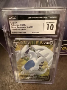 CGC Gem Mint 10 Lugia V 185/195 Full Art SWSH Silver Tempest Pokemon TCG Card - Picture 1 of 1