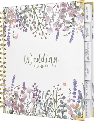 Planificador de Bodas Premium: Organizador de Tapa Dura con Diseño Floral y Herramienta Esencial Foto 1 de 4