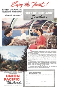1958 Union Pacific: City of Portland Domeliner Vintage Print Ad - Bild 1 von 1