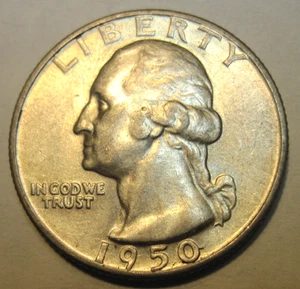 1950 D * DENVER * Silver WASHINGTON QUARTER * As Seen *USA FREE SHIP Only Please - Picture 1 of 2
