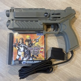 Virtua Cop 2 SEGA Saturn Game & Logic3 PS2 Predator Light Gun Tested & Working
