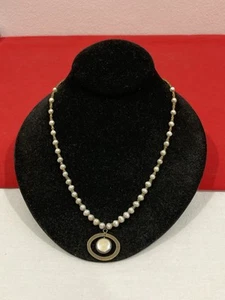 Collana Vintage SILPADA Argento Sterling 925 Perle MOP Ciondolo Perline Perline 19" - Foto 1 di 15