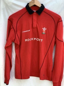 Reebok Rockport Vintage Welsh Rugby Shirt Wales Rugby Jersey Size 10 LADIES - Picture 1 of 9