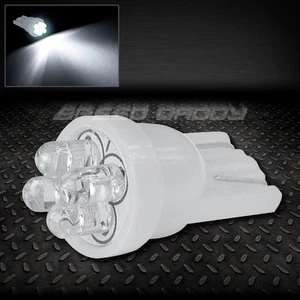 T10 194 168 W5W BLANCO AUTO AUTOMÁTICO CUÑA CÚPULA BOMBILLA/BOMBILLAS con 4 X 3MM LED - Imagen 1 de 1