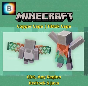 Minecraft Copper Cape, Tiktok Cape, Bedrock & Java, Any Region, Fast Delivery - Picture 1 of 1