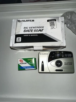 Fujifilm Big Viewfinder Date 60AF Point & Shoot Film Camera Tested Working - Image 1 of 2