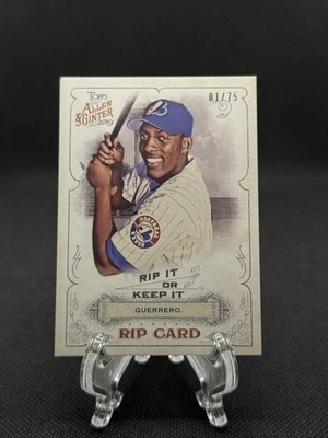 Tarjeta Allen Ginter Vladimir Guerrero 2019 RIP/75 Montreal Expos sin rasgar Foto 1 de 2