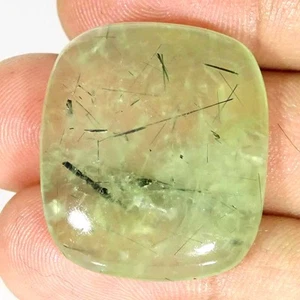 55.30Cts Natural Prehnite Cushion Cabochon Loose Gemstone 26x30x7mm - Picture 1 of 5