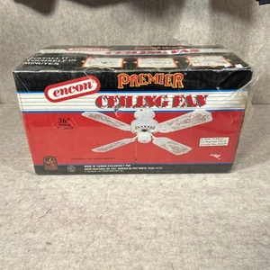 RARE NOS Vintage 1980’s Encon Premier 36” Ceiling Fan White Sealed Box - Bild 1 von 12