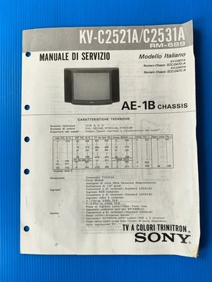 LIBRETTO DI ISTRUZIONI MANUALE DI SERVIZIO SONY AE-1B CHASSIS KV-C2521A-C2531A - Immagine 1 di 4