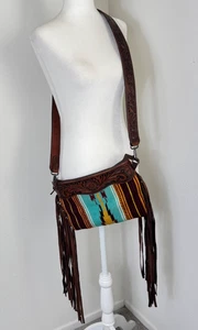 American Darling Purse Medium Crossbody Southwestern Blanket Fringe Western - Picture 1 of 14