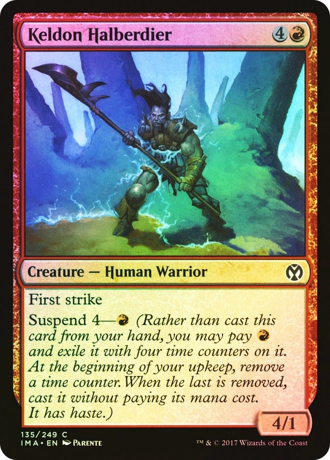 MTG FOIL Keldon Halberdier  - Iconic Masters #135 - Image 1 of 1