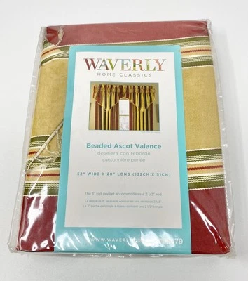 Waverly бисером Ascot Valance 52 «X 20» дома классика новый из старых запасов Y2K/2000s - Изображение 1 из 4