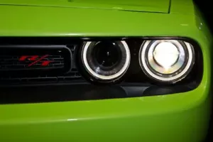 Yellow Amber Halo Ring Demon Devil Angel Eyes For Dodge Challenger 2015-2020 DRL - Picture 1 of 11