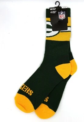 GREEN BAY PACKERS NFL МУЖСКОЙ КОМАНДЫ ЦВЕТ ЭКИПАЖА НОСКИ БОЛЬШОЙ (8-13) БЕСПЛАТНАЯ ДОСТАВКА - Изображение 1 из 2