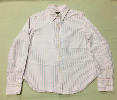 Мужская *STEVE & BARRY'S * розовый в полоску L/S рубашка на пуговицах размер маленький хлопок б/у в отличном состоянии - Изображение 1 из 4