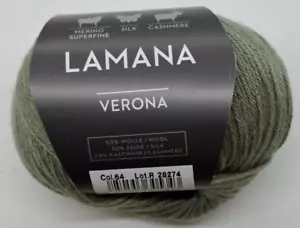 (498 €/kg): 25 g Lamana VERONA, mezcla de lana con cachemira y seda color 64 #7411 - Imagen 1 de 2