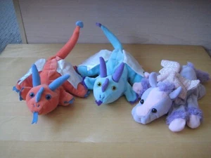 Lot Of  3  Caltoy Plush Glove Hand Puppet Dragons - Picture 1 of 6