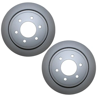 Juego de 2 rotores de disco de freno Bison Performance recubiertos traseros de 348 mm para Ford F-150 Foto 1 de 4