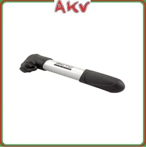 POMPA MINI COMPACT PER BICICLETTA UNIVERSALE ARGENTO IN ALLUMINIO - Picture 1 of 3